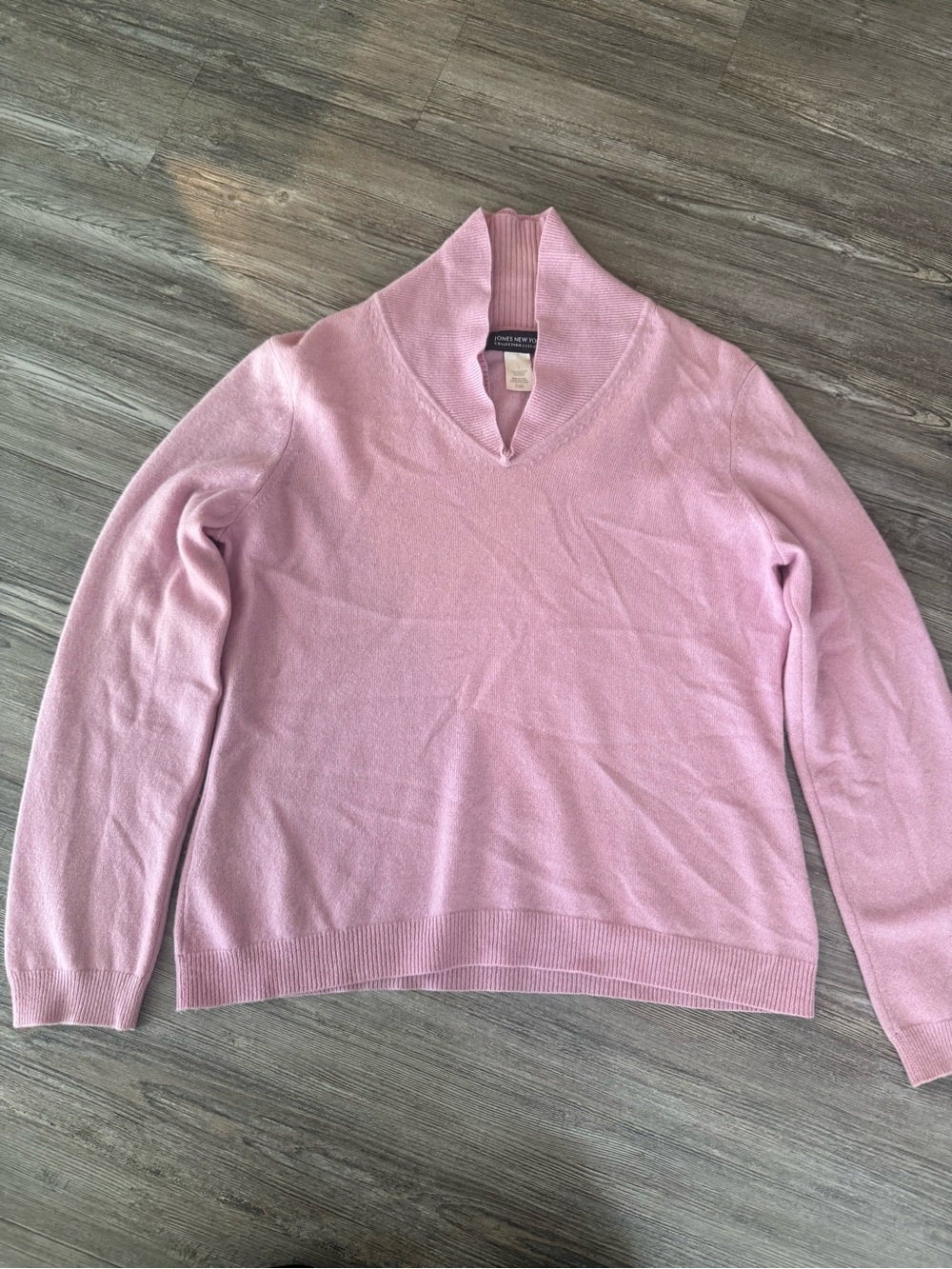 Jones New York Pastel Pink Cowl-Neck Sweater